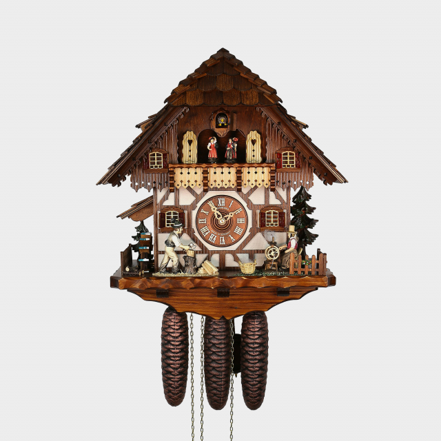 Reloj cuco - Chalet leñador - Kuckucksuhren Shop - Original Kuckucksuhren  aus dem Schwarzwald